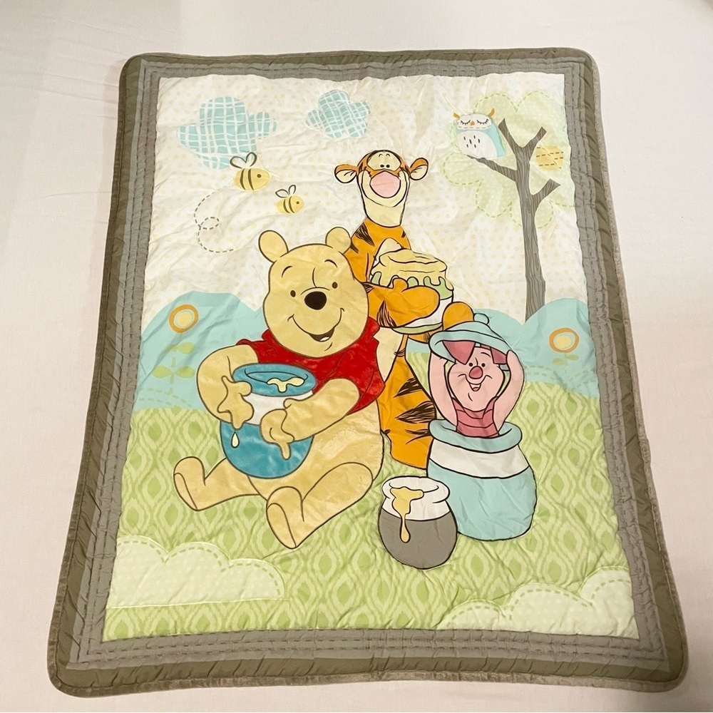 Disney Baby Winnie the Pooh Quilted Blanket Tigger Piglet